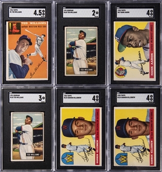 1951-1962 Topps and Bowman Baseball Collection (240+ Cards) – Featuring Williams, Killebrew, Aaron, Spahn and Campanella